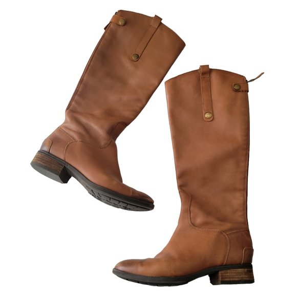 Sam Edelman Shoes Sam Edelman Brown Leather Boots Womens 75 M Penny